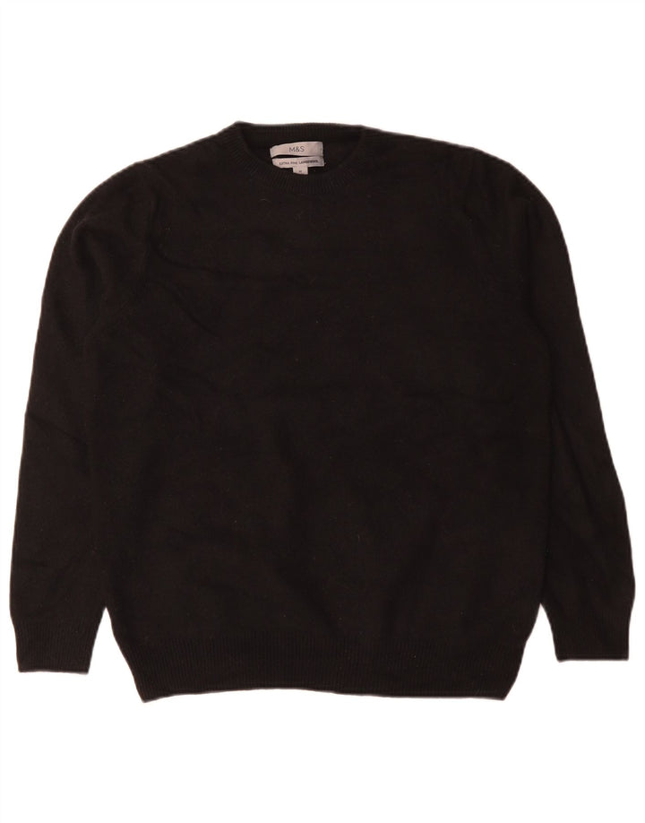 Marks & Spencer Pull à col rond pour femme UK 12 Noir moyen