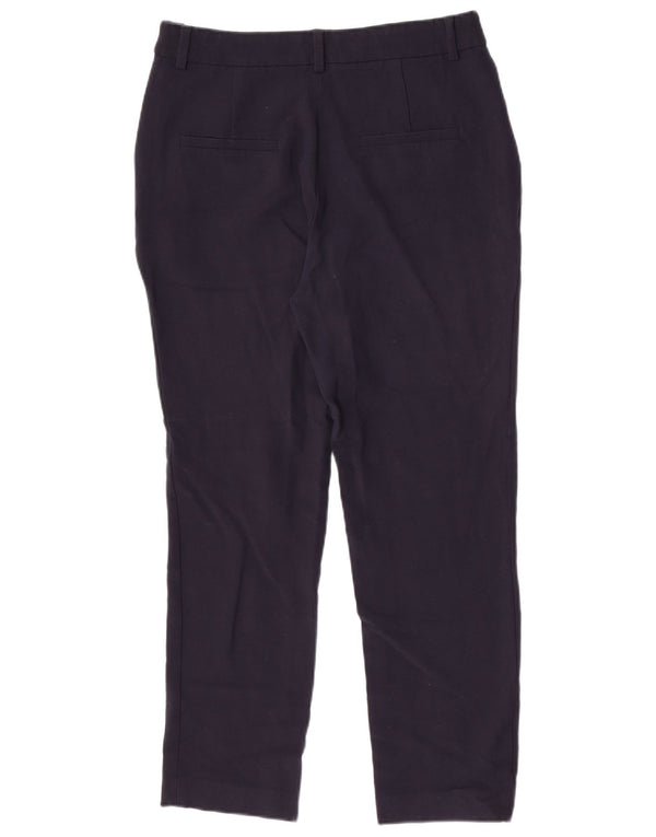 Massimo Dutti Pantalon de costume slim pour femme EU 40 Medium W30 L27 Bleu marine Laine