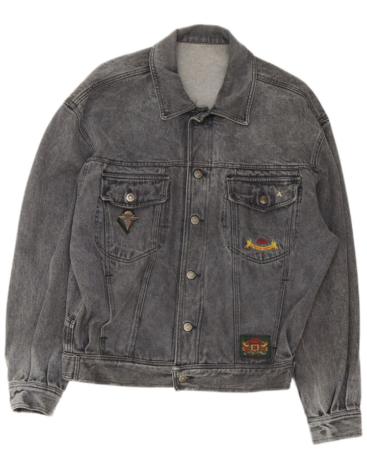 veste en denim homme vintage UK 40 Grand Gris