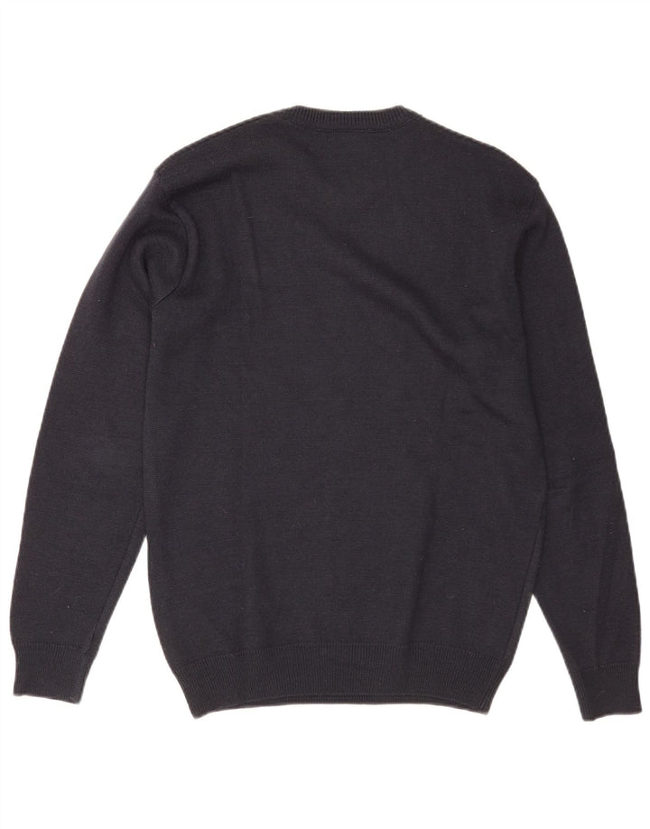 Lacoste Mens Crew Neck Jumper Pull Taille 5 Grande Laine Bleu Marine