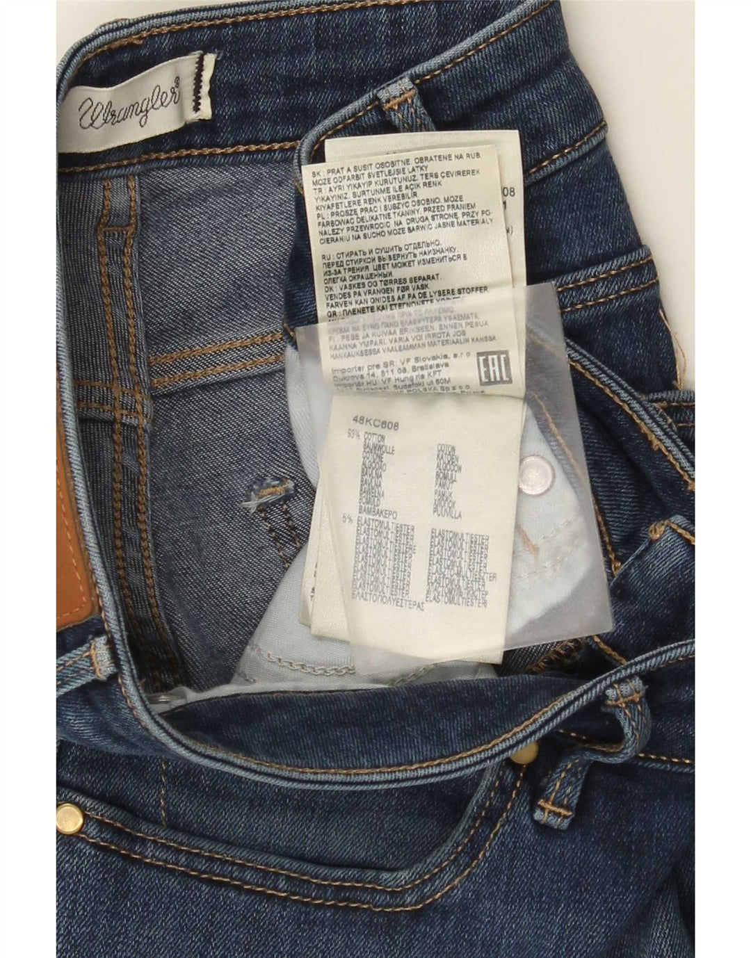 Wrangler Jean Slim Femme W26 L32 Bleu Coton