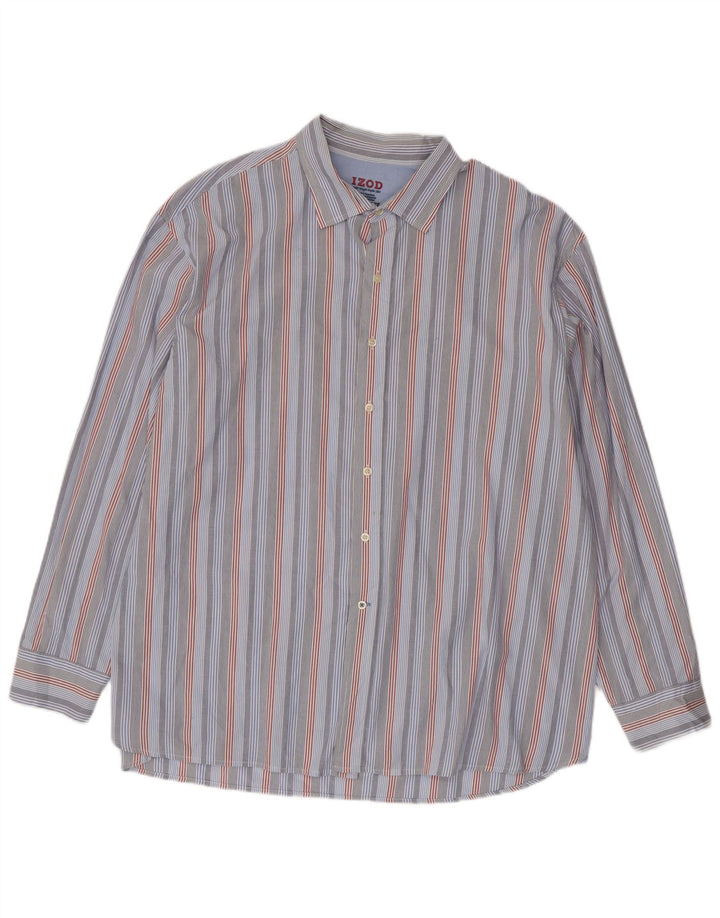 Izod Chemise Homme 2XL Bleu Rayé