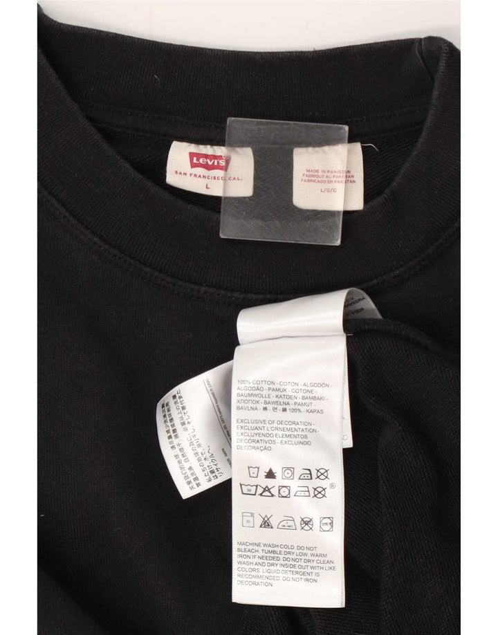 Levi's Sweatshirt Jumper Large Noir Coton Homme