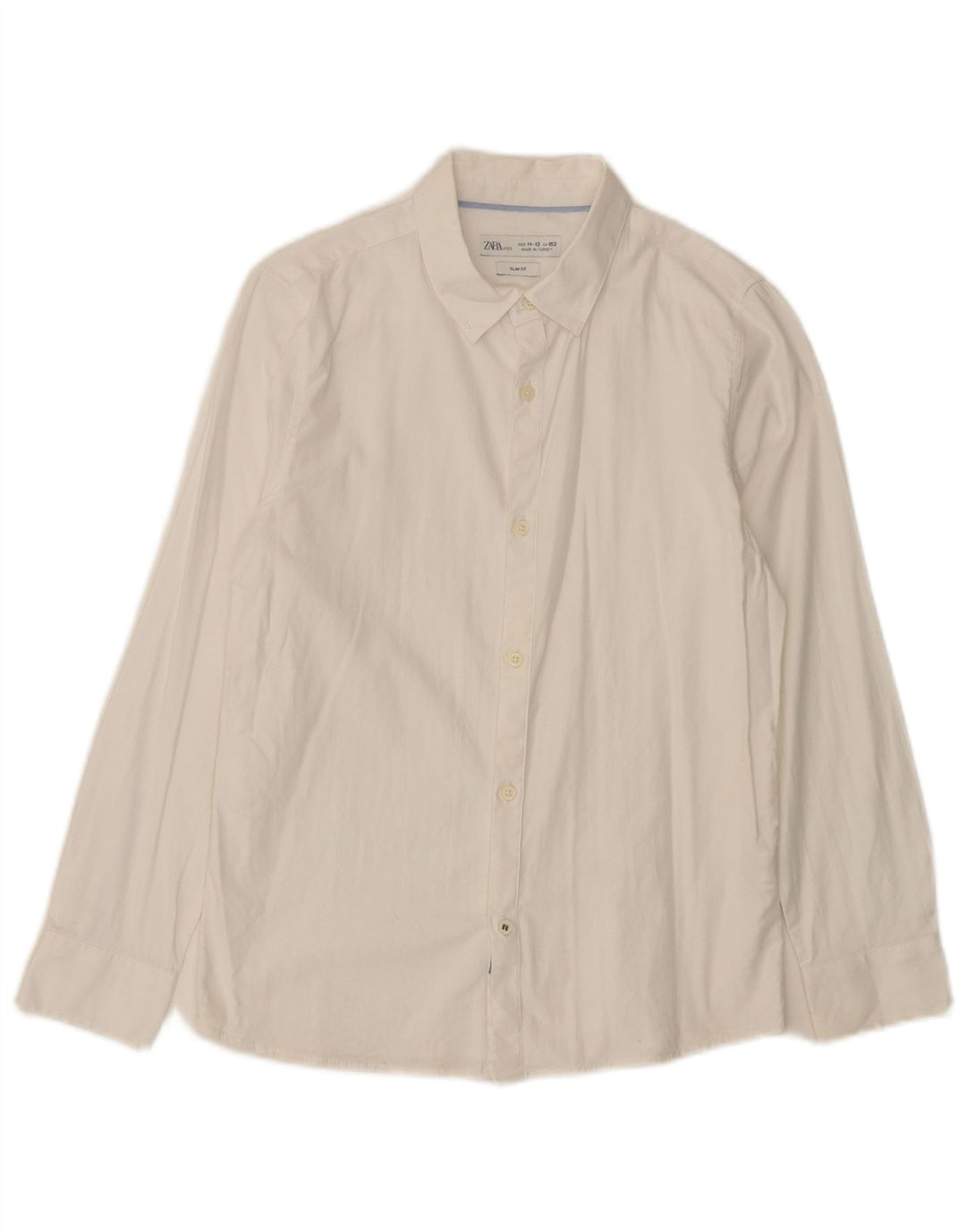 Zara Chemise Slim Fit Garçon 11-12 ans Blanc Coton
