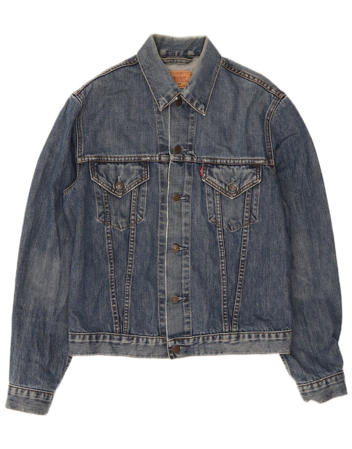Levi's Womens Denim Jacket UK 14 Large Blue Cotton