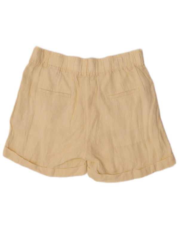 Marks & Spencer Short Chino Femme UK 12 Medium W30 Lin Jaune