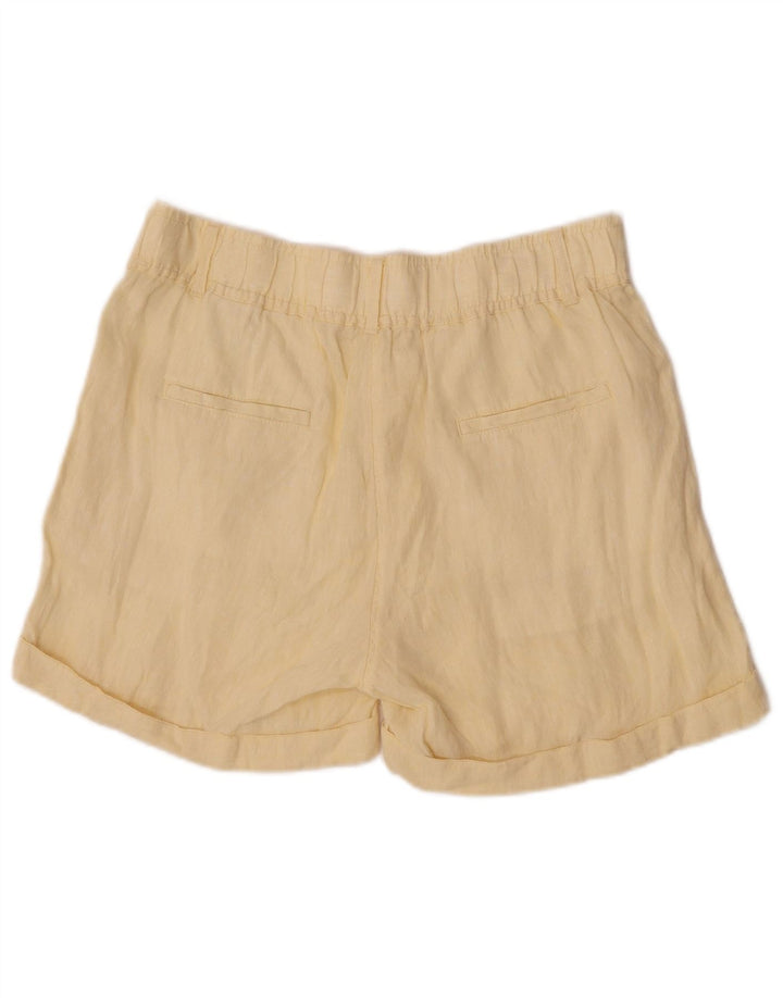 Marks & Spencer Short Chino Femme UK 12 Medium W30 Lin Jaune