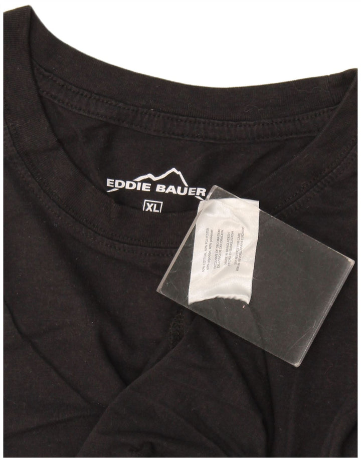 Eddie Bauer T-Shirt Homme Haut XL Noir Coton