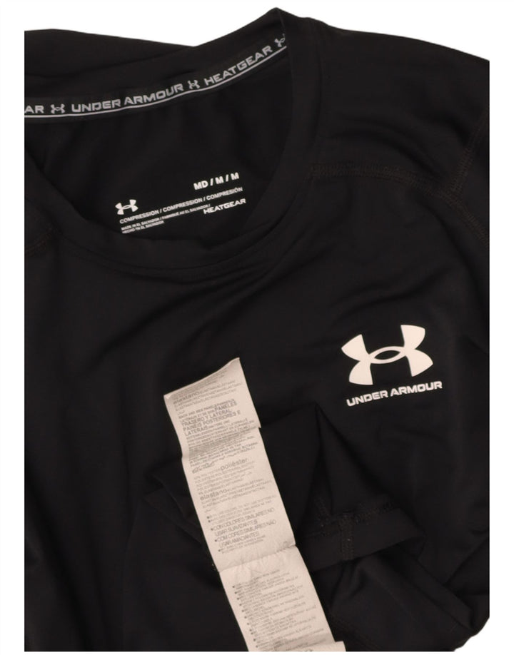 UNDER ARMOUR Womens Compression Top Long Sleeve Medium Black Polyester