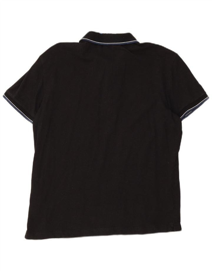 GAS Mens Polo Shirt Medium Black Cotton