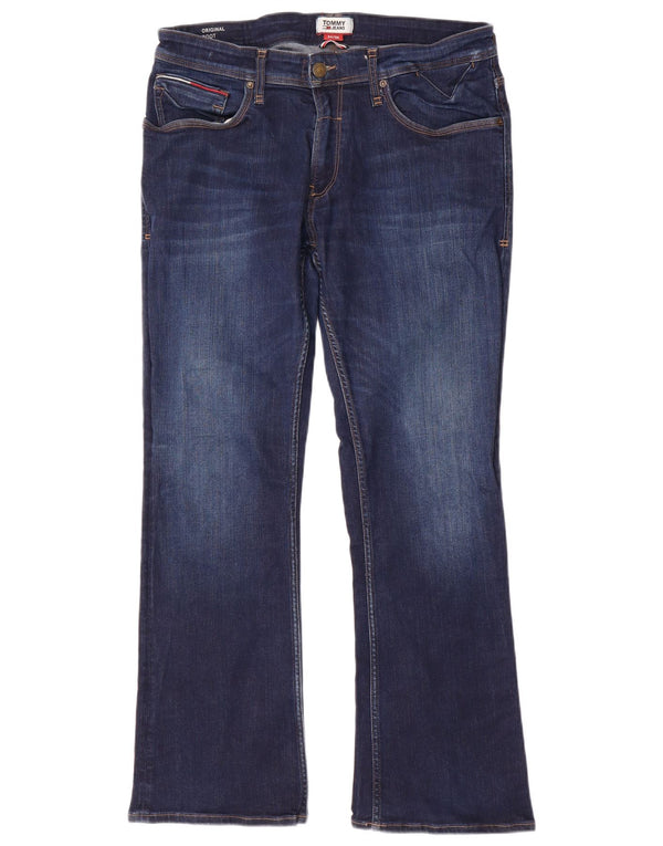 TOMMY HILFIGER Jean Bootcut Femme W34 L30 Bleu Marine Coton