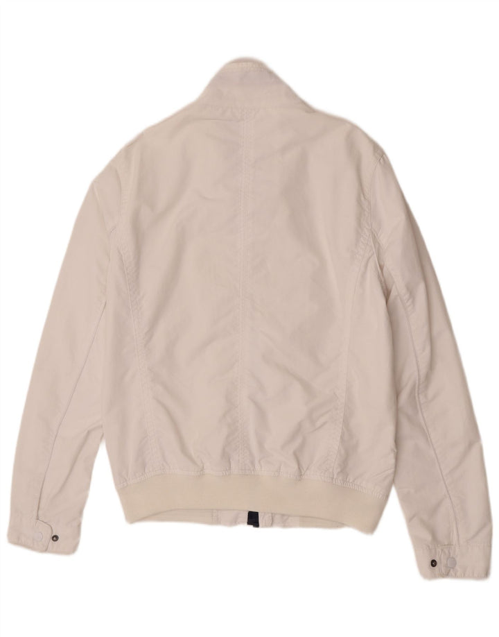 Tommy Hilfiger Veste Bomber Homme UK 38 Medium Blanc Nylon