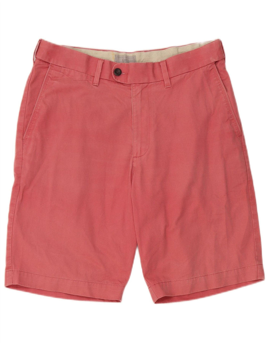 Marks & Spencer Short Chino Homme W32 Coton Rouge Moyen