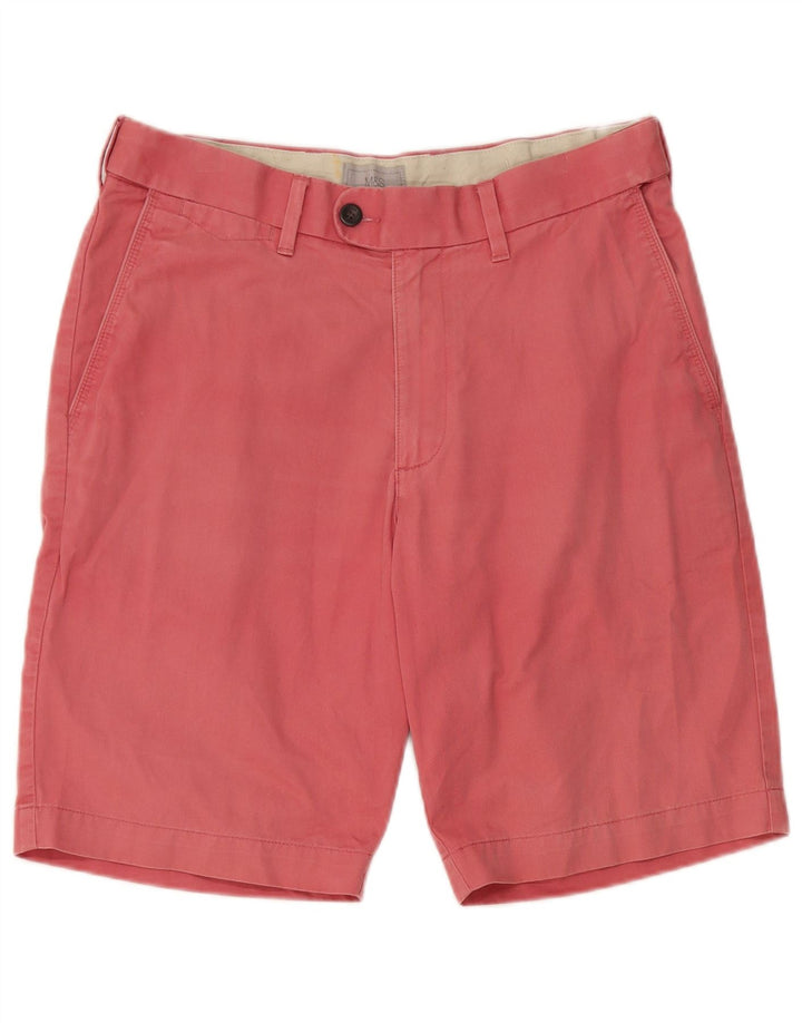Marks & Spencer Short Chino Homme W32 Coton Rouge Moyen