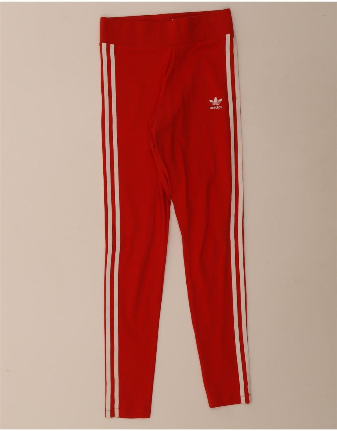 Adidas Leggings Femme UK 10 Petit Coton Rouge