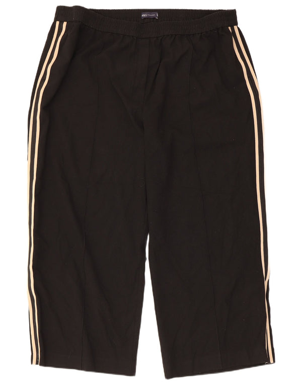 Marks & Spencer Pantalon de survêtement court pour femme UK 24 4XL Noir Polyester