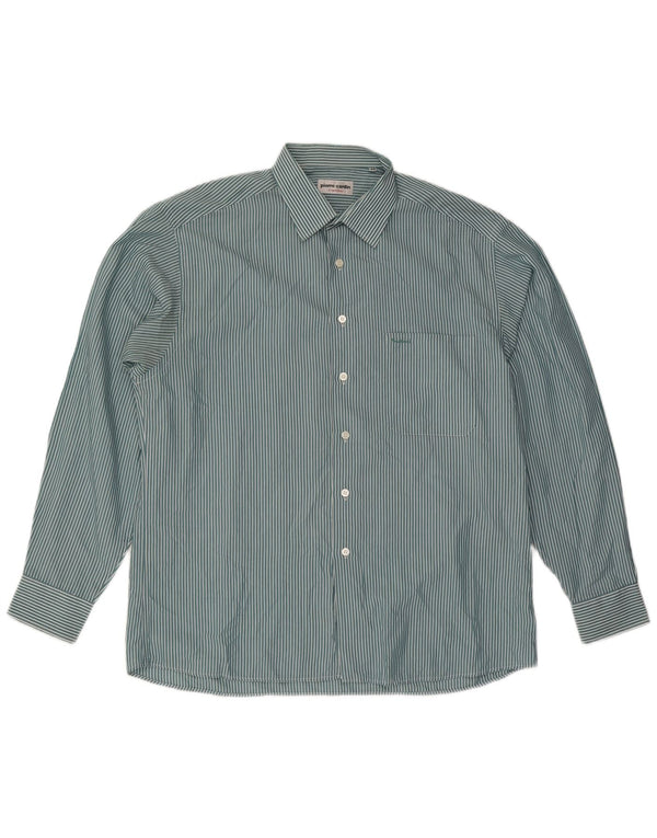 Pierre Cardin Chemise Homme Taille 43 XL Bleu Pinstripe