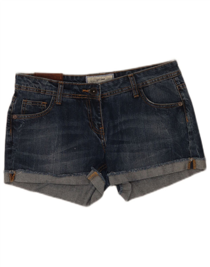 Fat Face Short en Jean Femme W32 Grand Bleu Coton