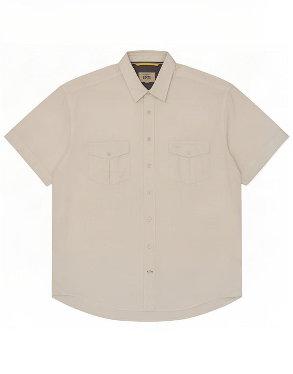 Chemise à manches courtes homme Camel Active XL coton blanc