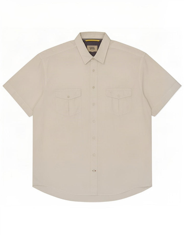 Chemise à manches courtes homme Camel Active XL coton blanc