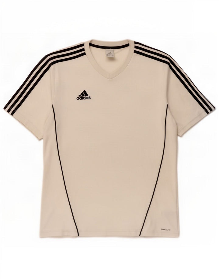 Adidas Hommes Climalite T-Shirt Haut Grand Blanc Polyester