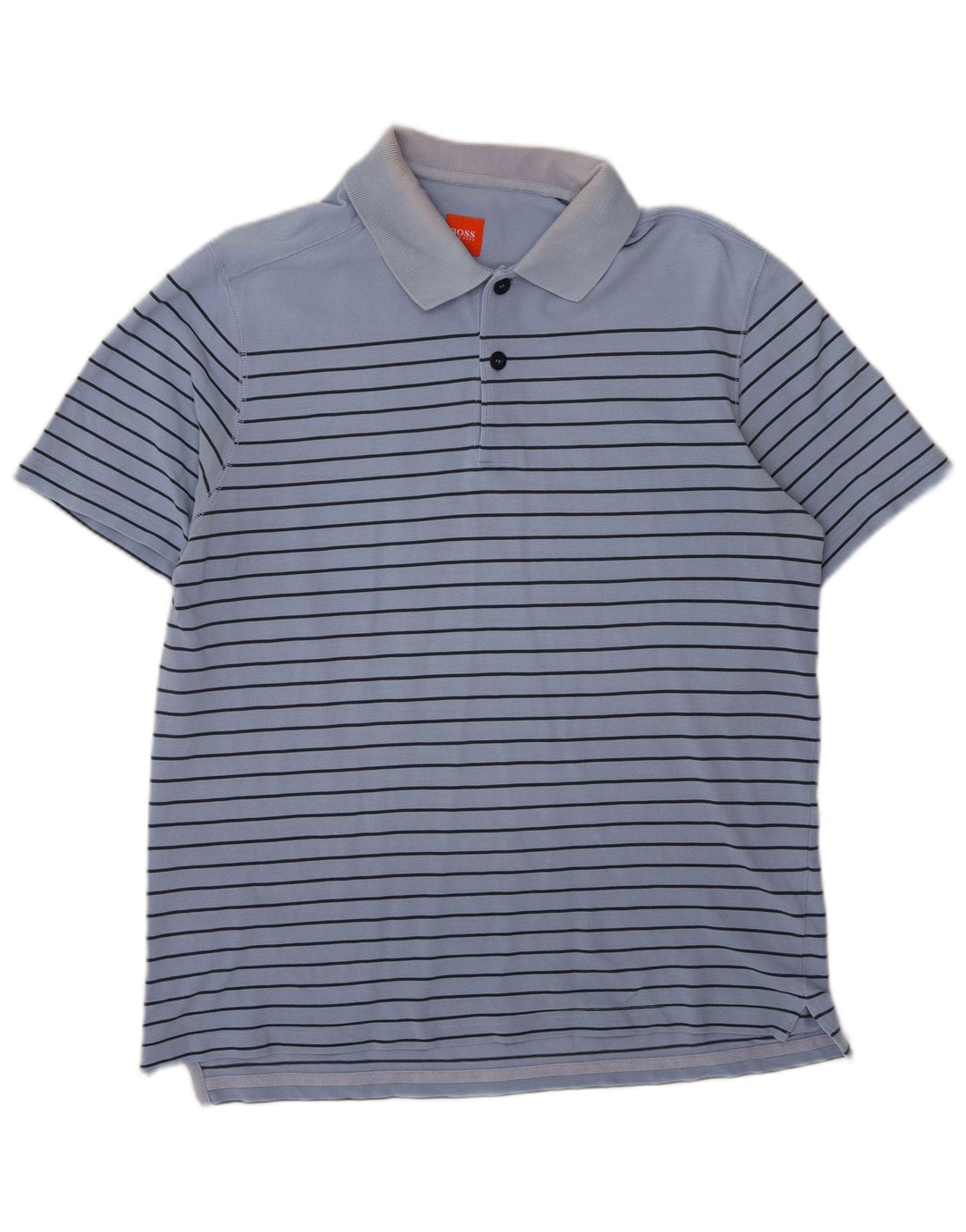 Hugo Boss Homme Polo Large Bleu Rayé Coton