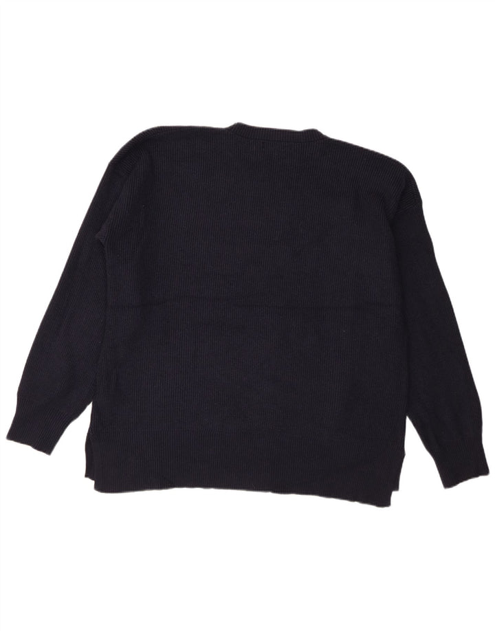 Marks & Spencer Pull à col rond pour homme en viscose bleu marine Taille L