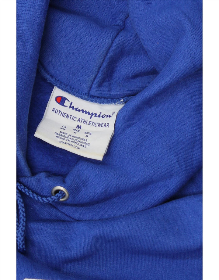 CHAMPION Mens SMU Mustangs Graphic Hoodie Jumper Medium Blue Polyester Vintage Champion and Second-Hand Champion from Messina Hembry 
