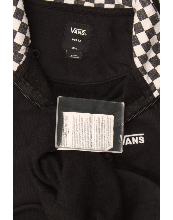 Vans Sweat-shirt à col zippé pour homme Petit coton géométrique noir