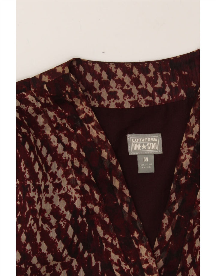 CONVERSE Womens A-Line Dress UK 14 Medium Burgundy Polyester Vintage Converse and Second-Hand Converse from Messina Hembry 