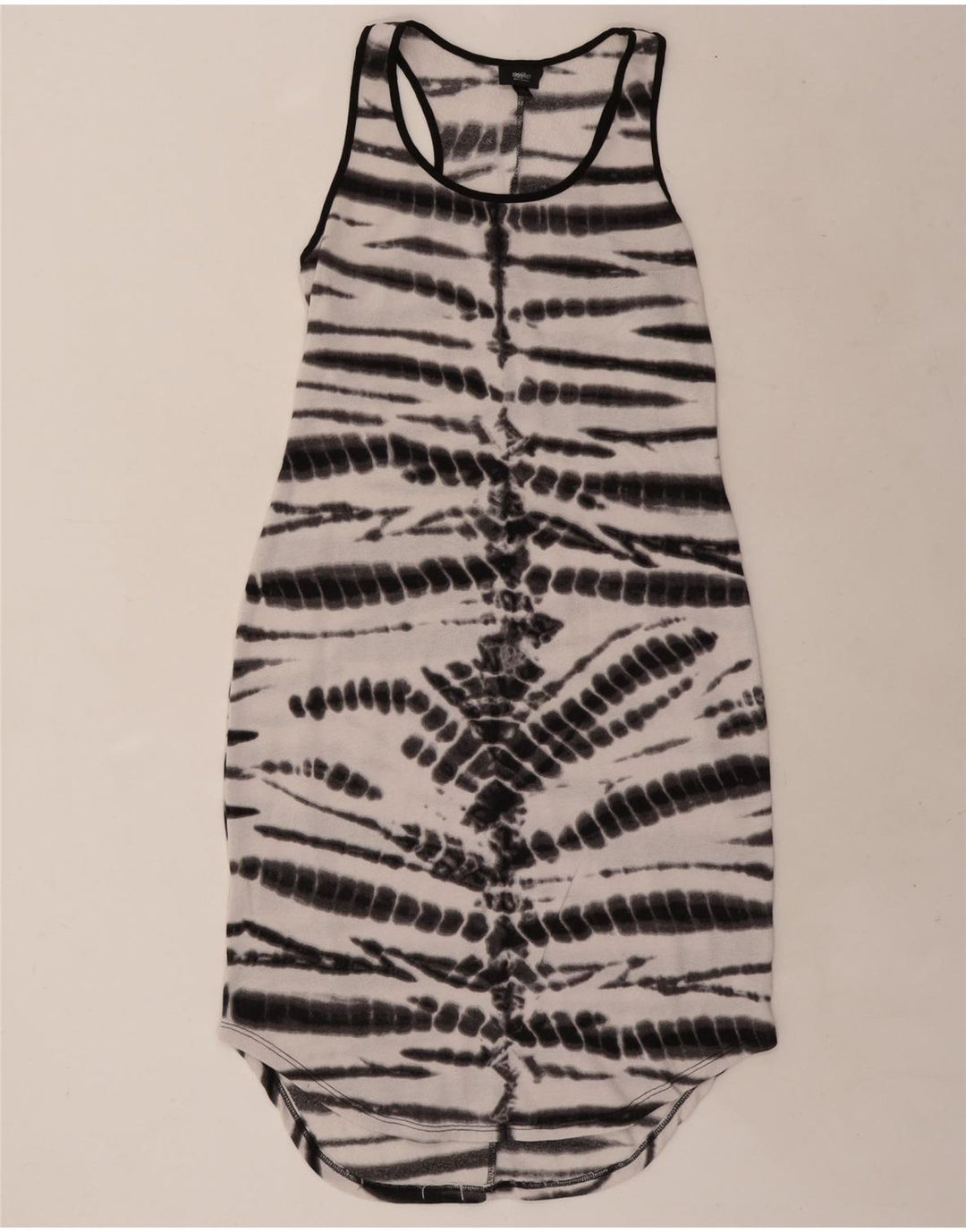 MOSSIMO Robe t-shirt sans manches pour femme UK 42 Blanc moyen Tie Dye