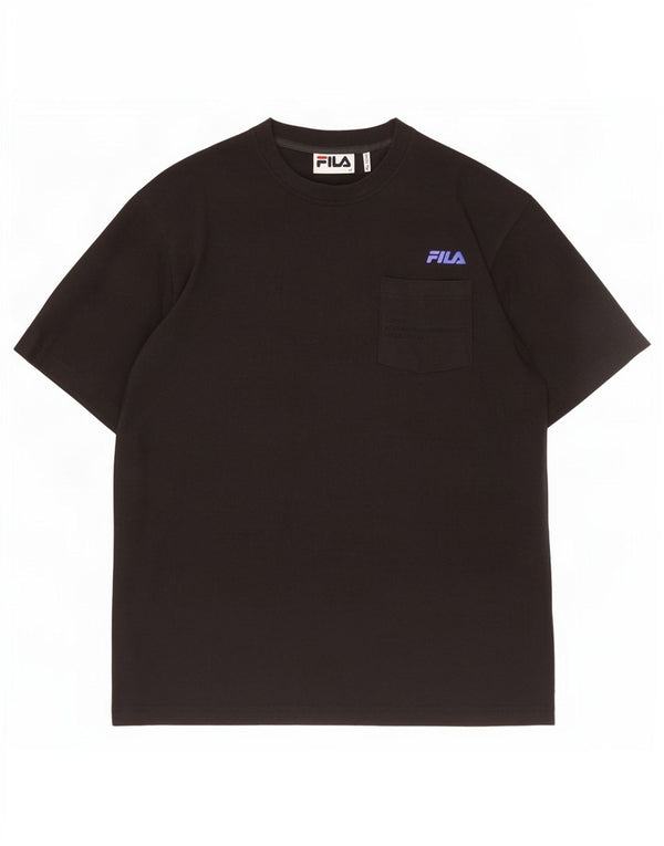 Fila T-Shirt Homme Noir Moyen Coton