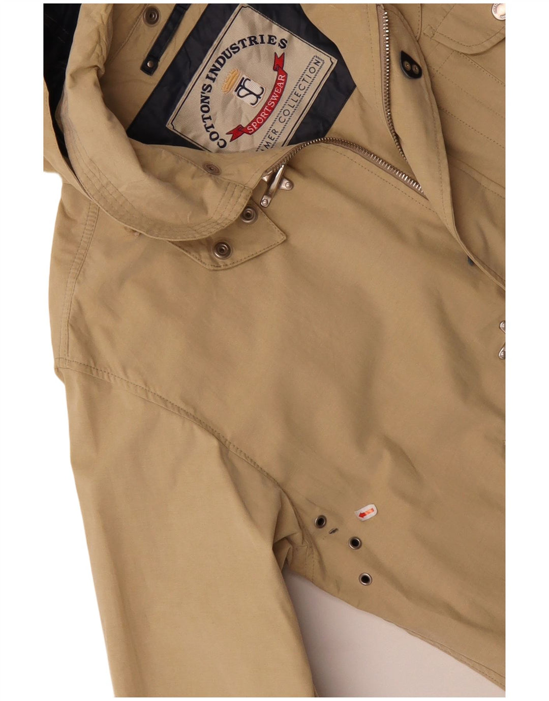 COTTON'S INDUSTRIES Veste utilitaire à capuche pour homme UK 42 XL Beige