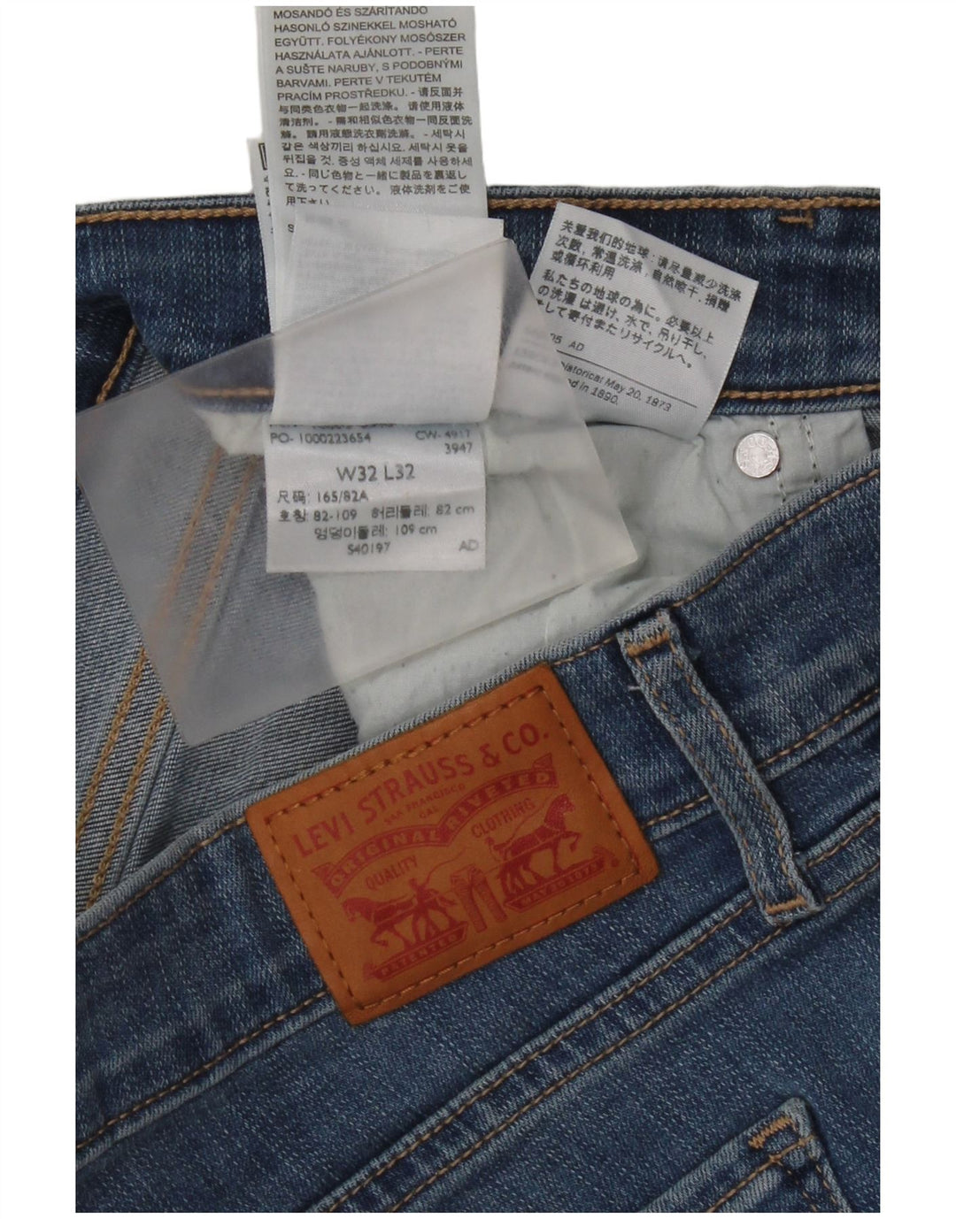 Levi's Jean 715 Bootcut Femme Bleu W32 L32 Coton