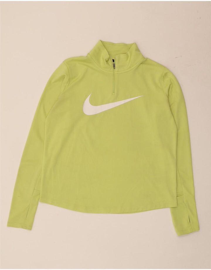 Nike Haut de survêtement à enfiler graphique Dri Fit pour femme UK 14 Vert moyen