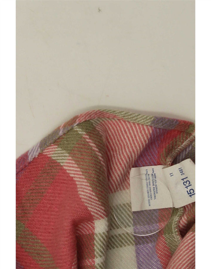 vintage Chemise en flanelle pour hommes Grand chèque rose Acrylique