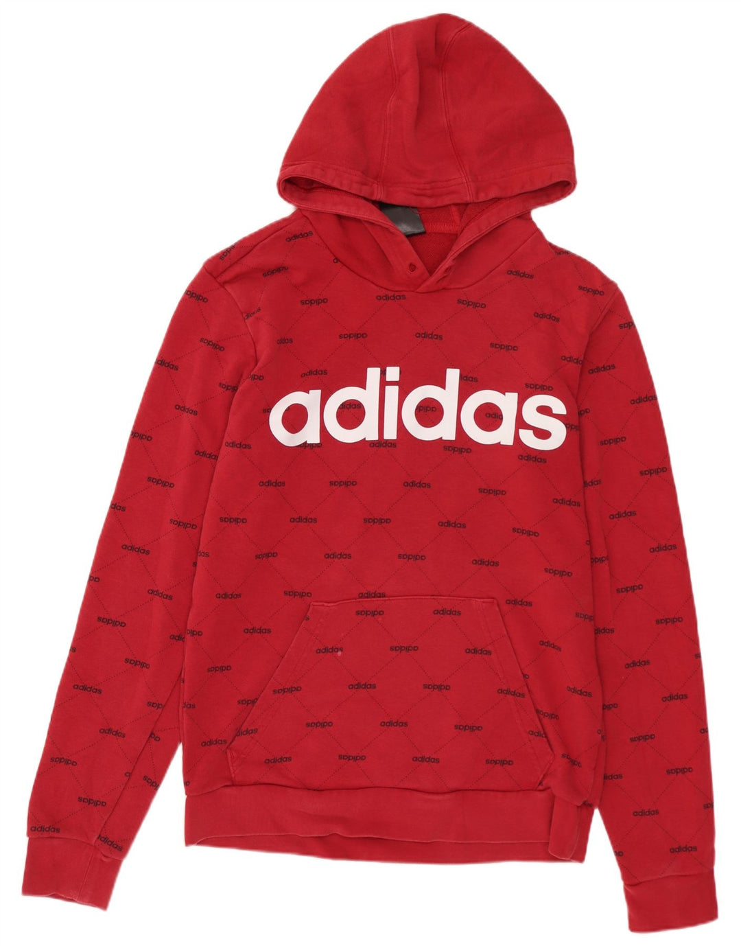ADIDAS Pull à capuche graphique pour hommes, petit coton rouge