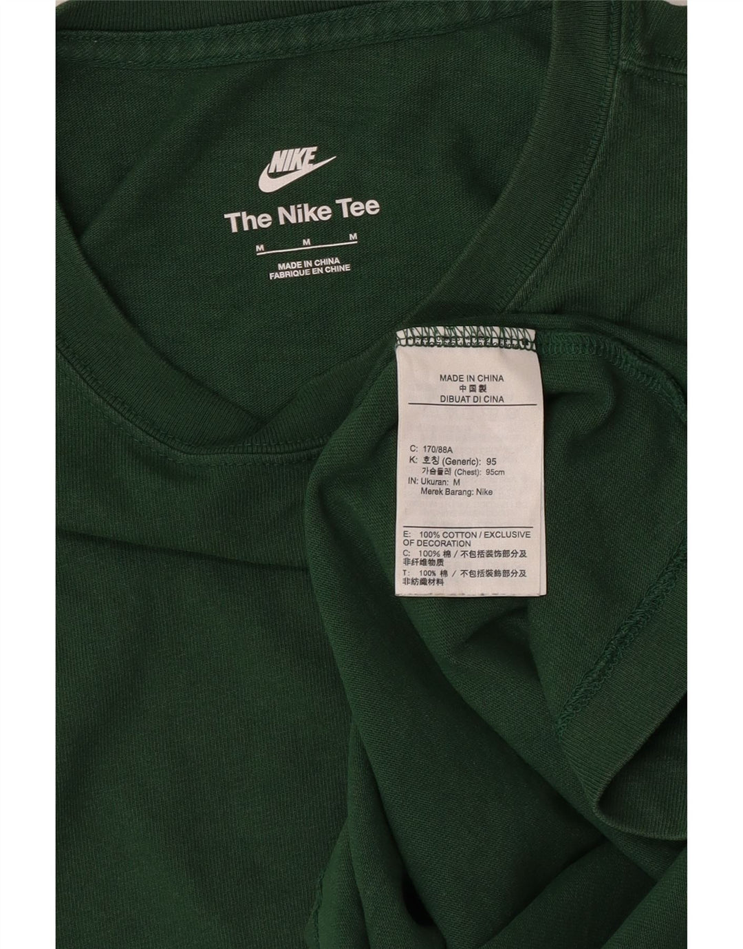 Nike T-Shirt Graphique Homme Vert Moyen Coton