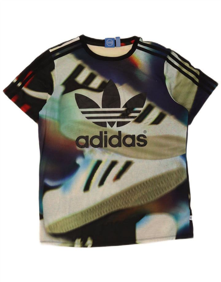 Adidas T-shirt graphique pour femme UK 8 Small Multicolore Polyester