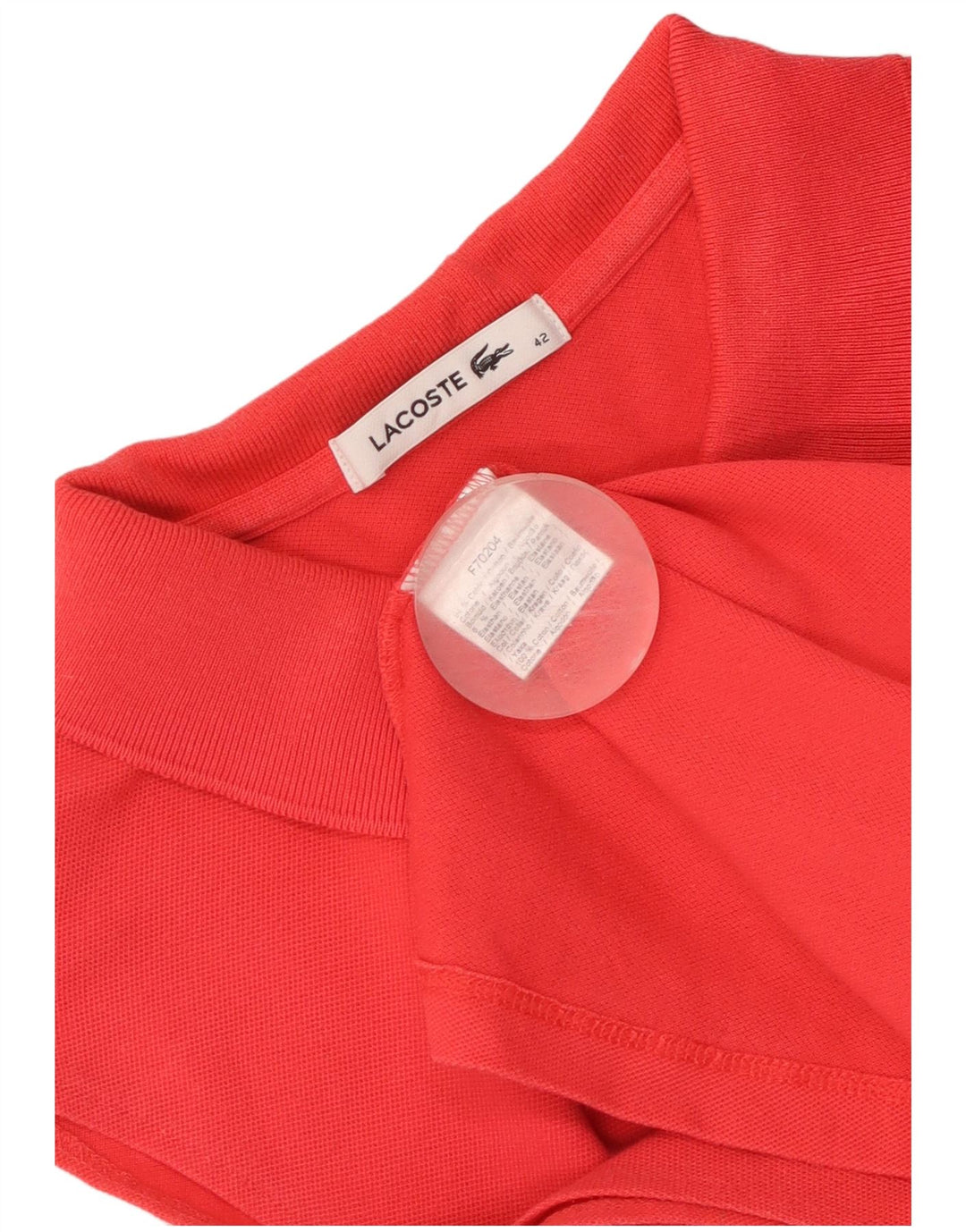 LACOSTE Polo sans manches femme taille 42 grand coton rouge