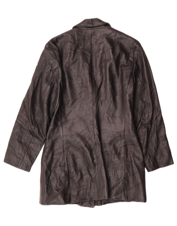 veste en cuir femme vintage IT 44 Medium Black Classic