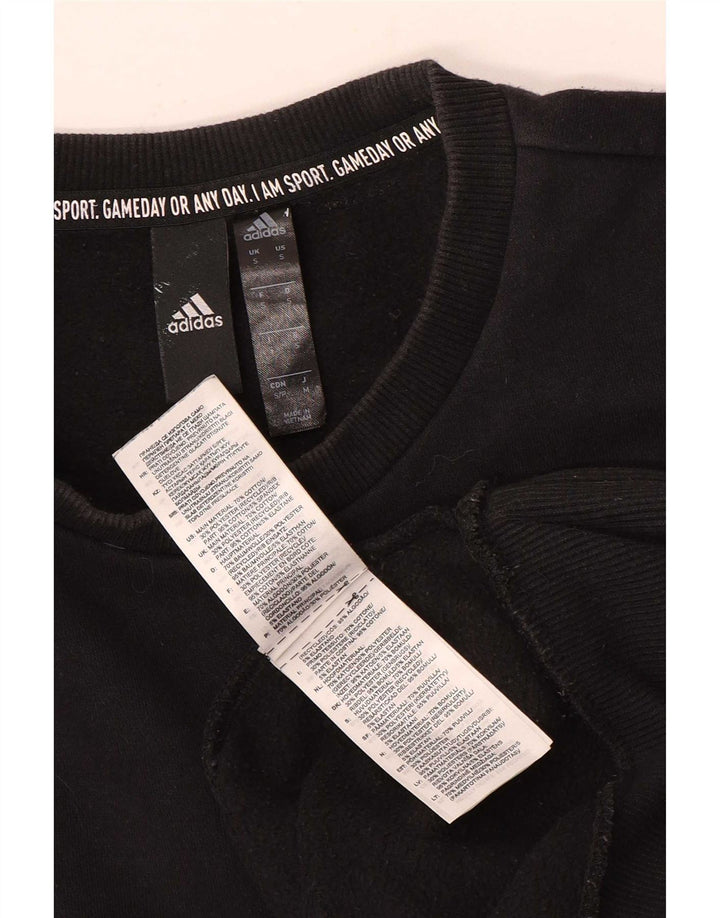 Adidas Sweat-shirt pour homme en coton noir Taille S