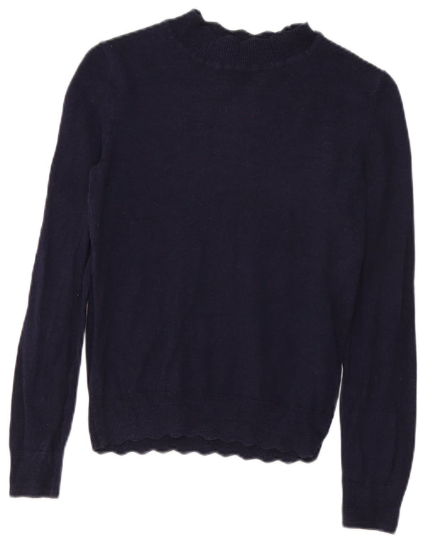 Oasis Pull col roulé pour femme UK 10 Small Bleu marine