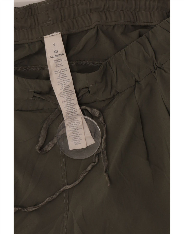 Lululemon Short de sport pour femme US 6 Medium Kaki Polyester