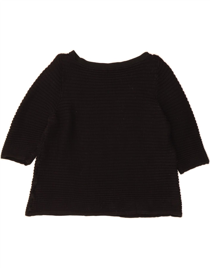 COS Womens Top 3/4 Sleeve UK 16 Large Black Cotton Vintage Cos and Second-Hand Cos from Messina Hembry 