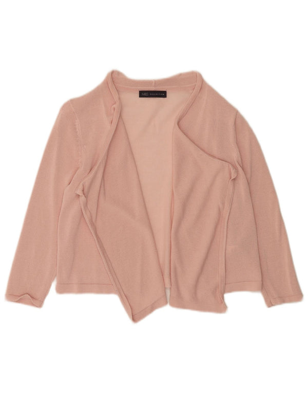 Marks & Spencer Cardigan court à manches 3/4 pour femme UK 8 Small Rose