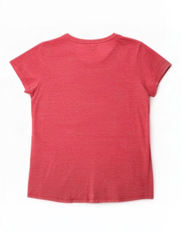 Puma T-shirt graphique pour femme UK 16 Large Rose Moucheté Polyester