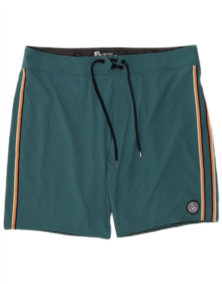 Volcom Short de bain homme XL vert rayé
