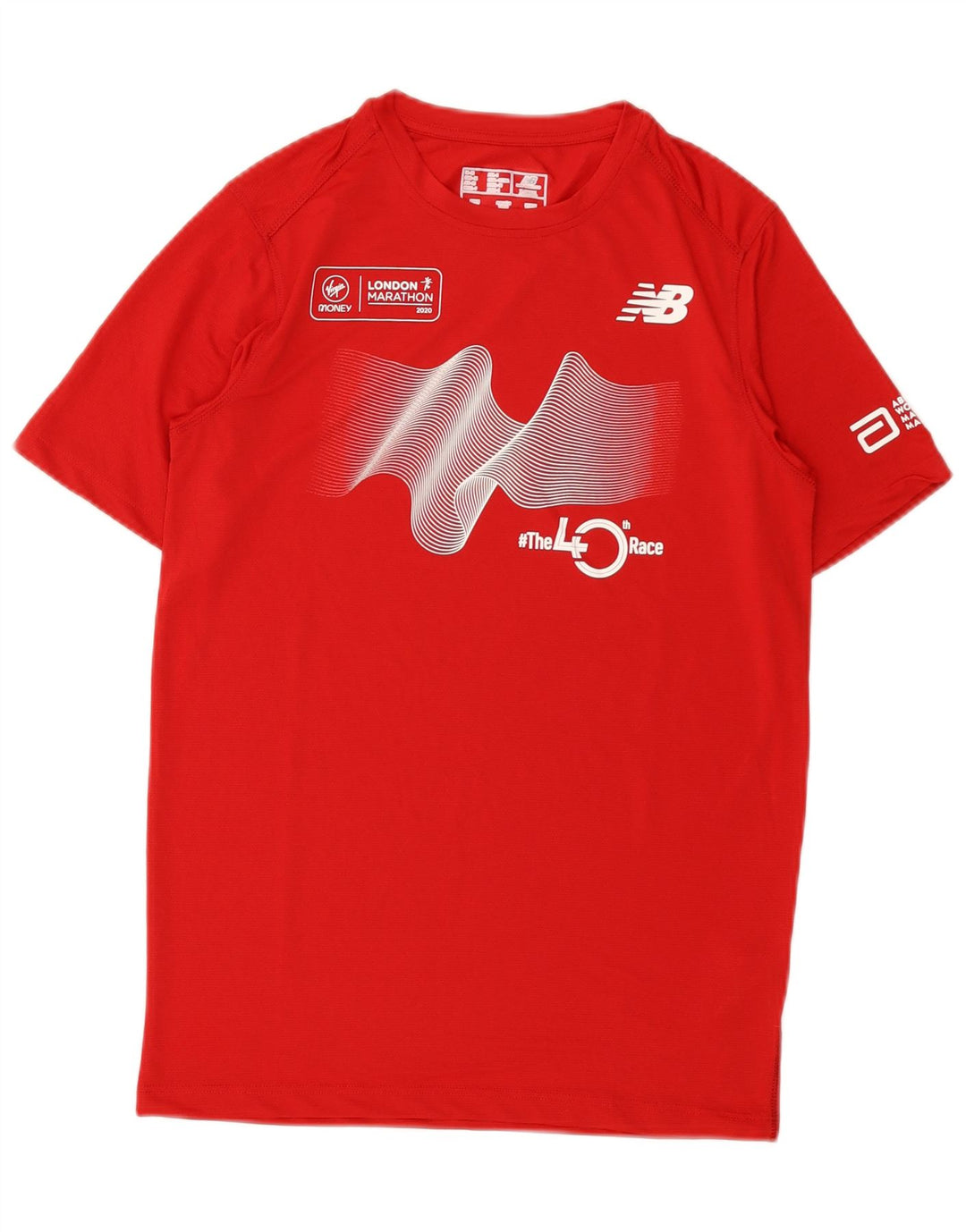 New Balance T-Shirt Graphique Homme Top XS Rouge Polyester