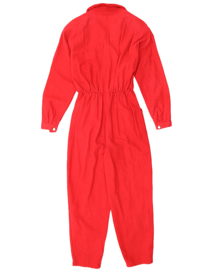 Vintage Womens Jumpsuit UK 12 Medium Red